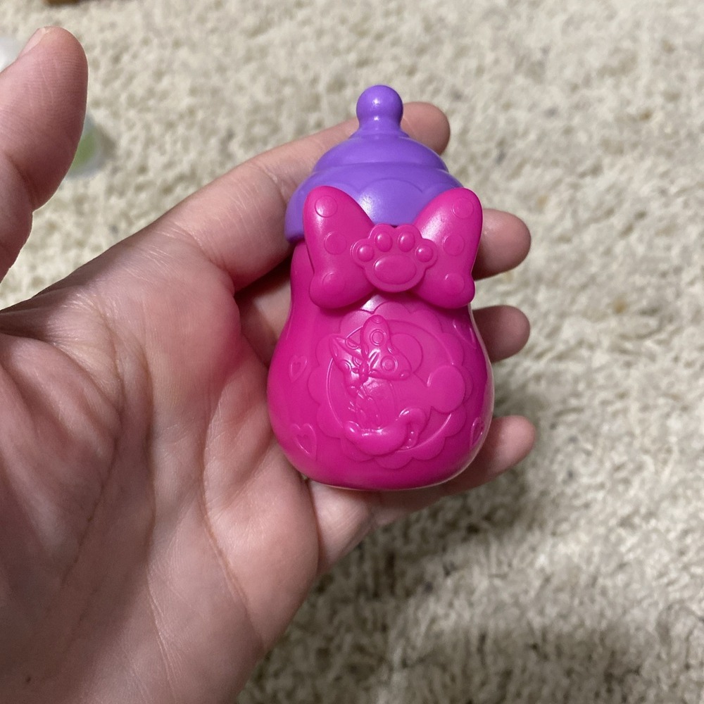 Disney Minnie Mouse Pink Baby Bottle Toy Small Plastic Accessory Cute Kids